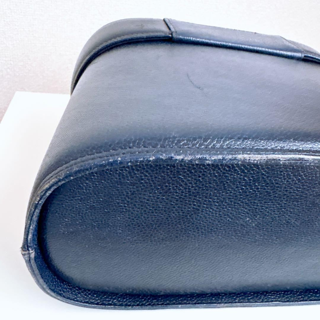 Valentino Garavani Vanity Bag Hand Bag Tote Purse 2way Navy Authentic