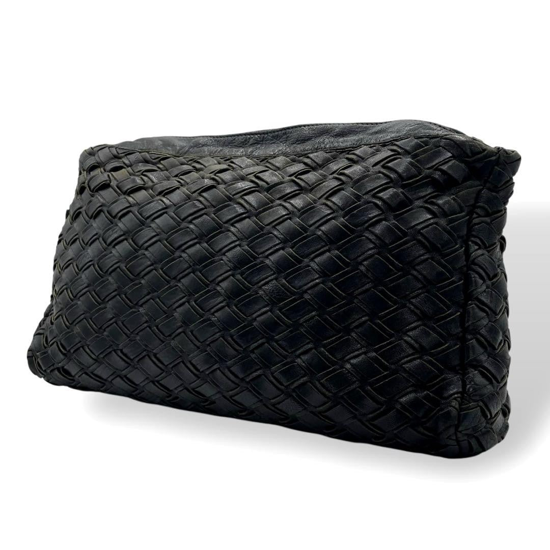 MIU MIU Clutch Bag Second Bag Leather Black Authentic