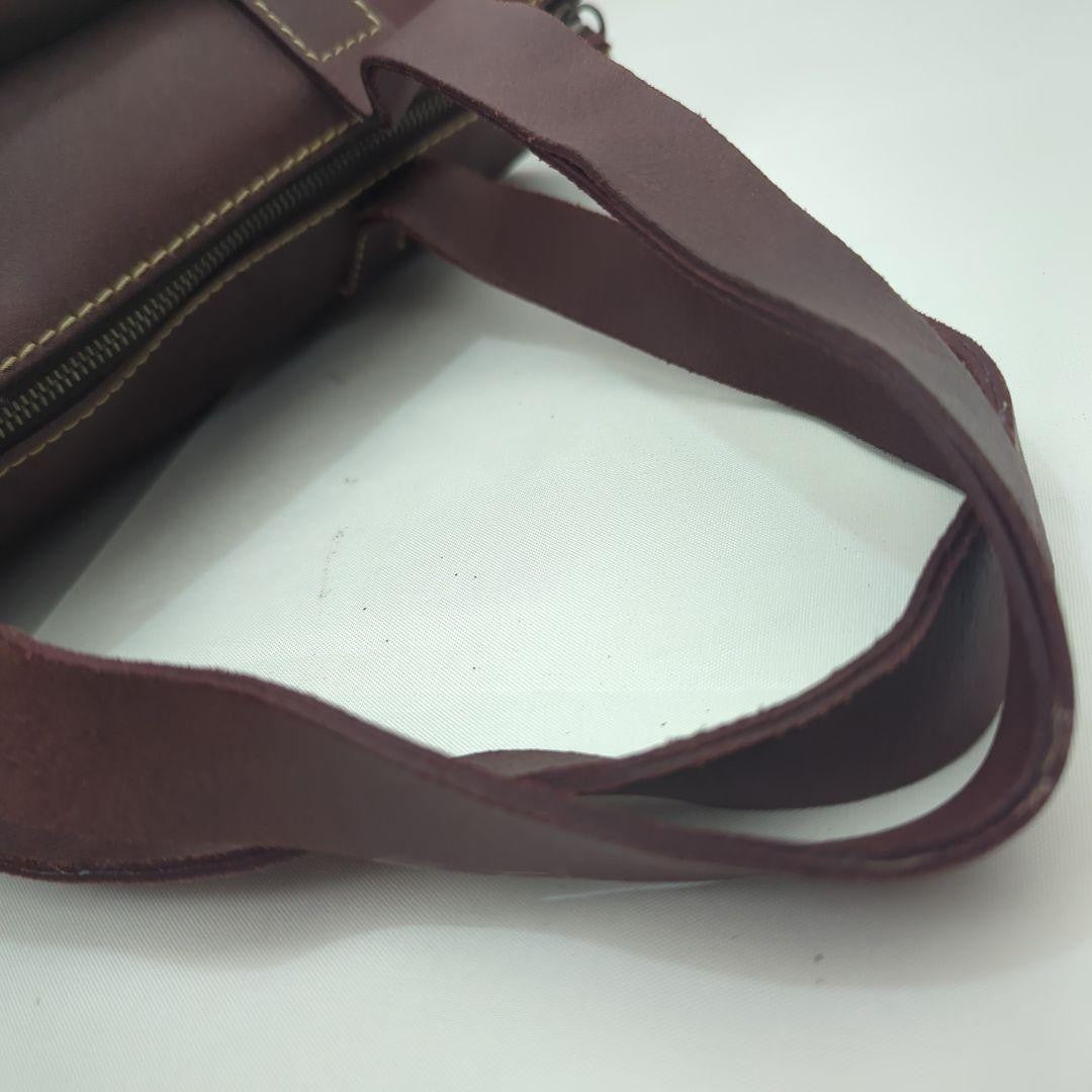 MIU MIU Hand Bag Tote Purse Leather Dark Brown Authentic