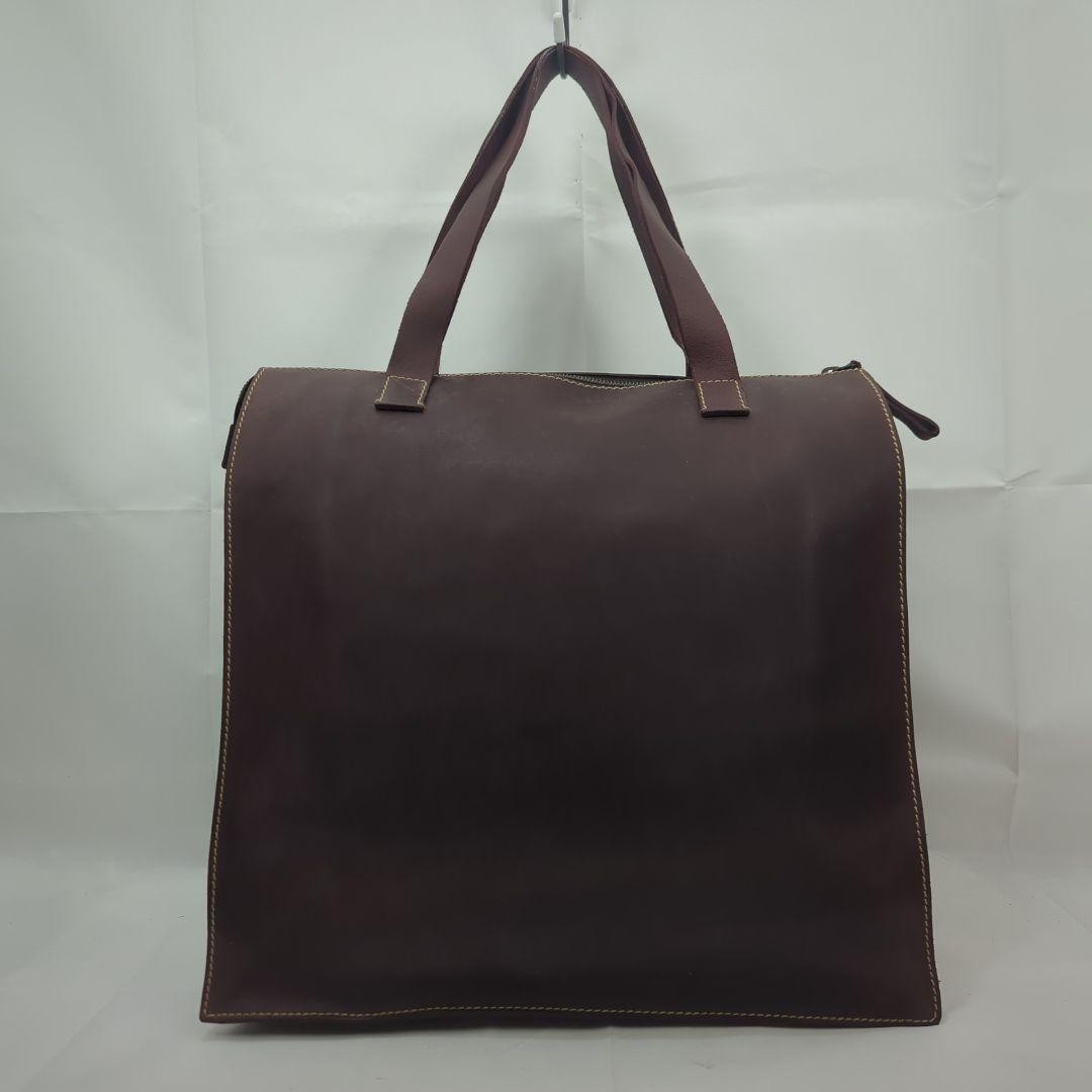 MIU MIU Hand Bag Tote Purse Leather Dark Brown Authentic