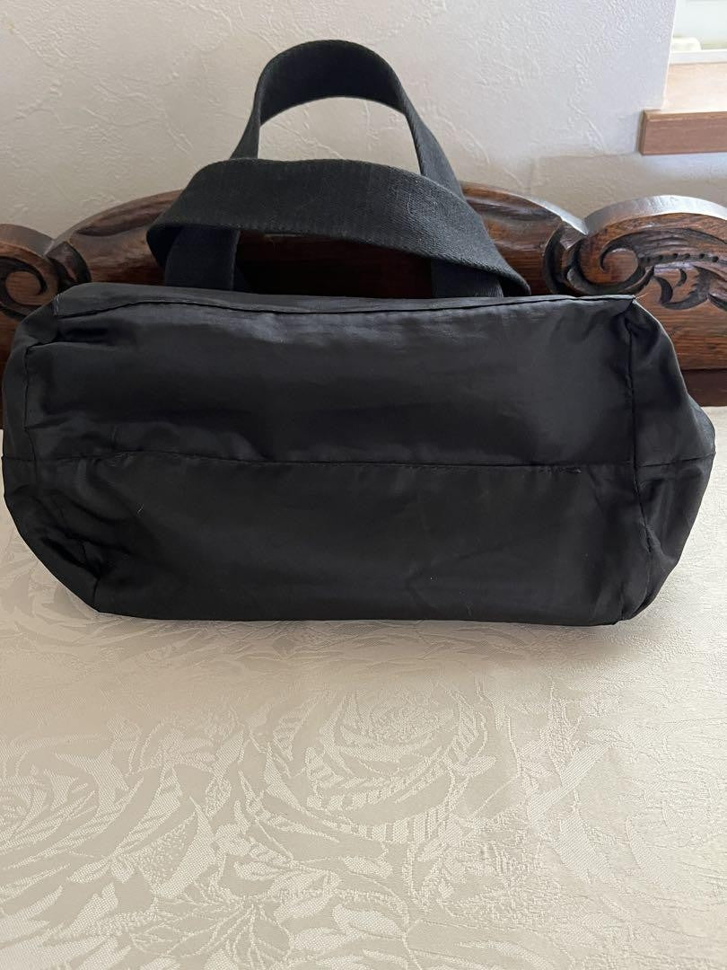 Saint Laurent Hand Bag Tote Purse LOVE Nylon Black Multicolor Authentic
