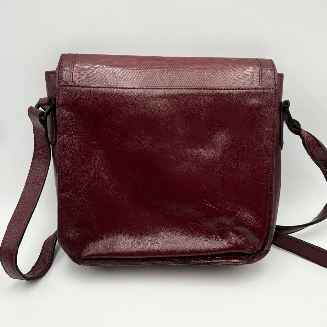 Saint Laurent Shoulder Bag Purse YSL Cassandra Leather Bordeaux Authentic
