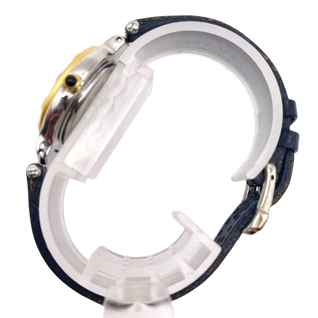 FENDI Quartz Watch Wristwatch FF Logo White Gold Women's Authentic