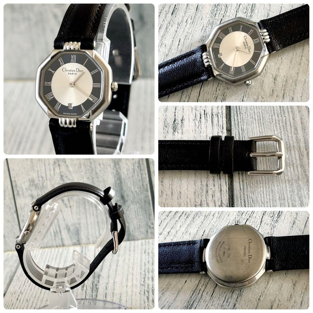 Christian Dior Quartz Watch Wristwatch Logo Silver Women's Authentic