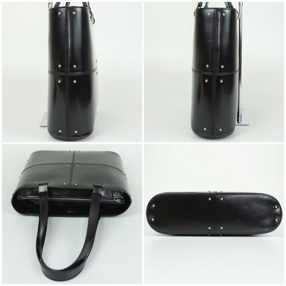 TOD'S Hand Bag Tote Purse Black Authentic