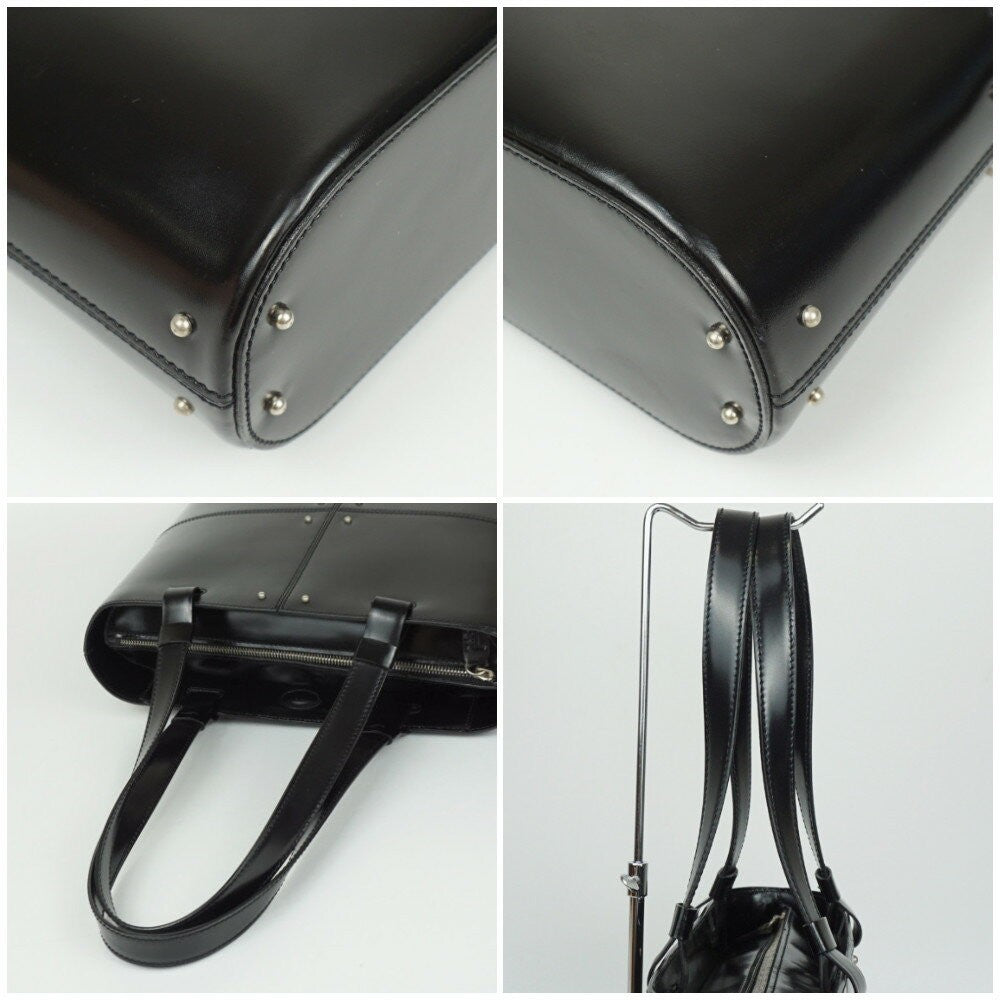TOD'S Hand Bag Tote Purse Black Authentic