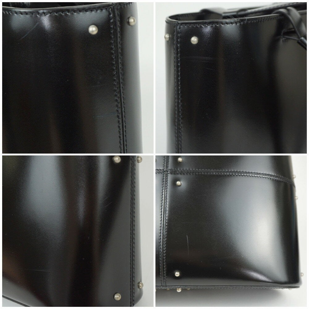 TOD'S Hand Bag Tote Purse Black Authentic
