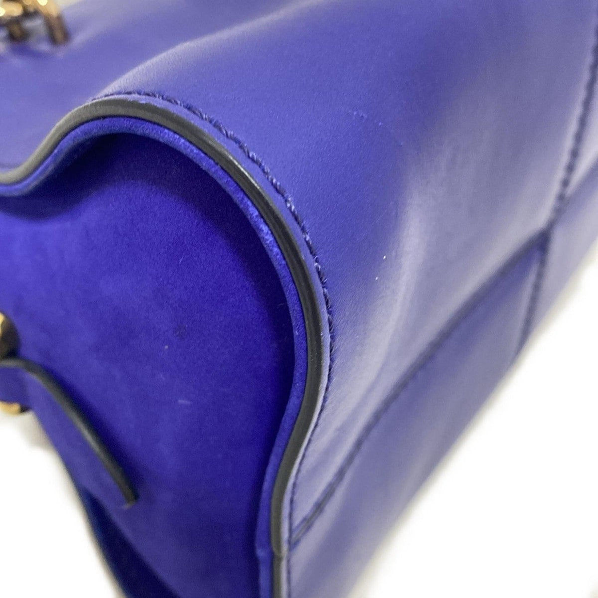 TOD'S Mini Hand Bag Tote Purse Leather Navy Authentic