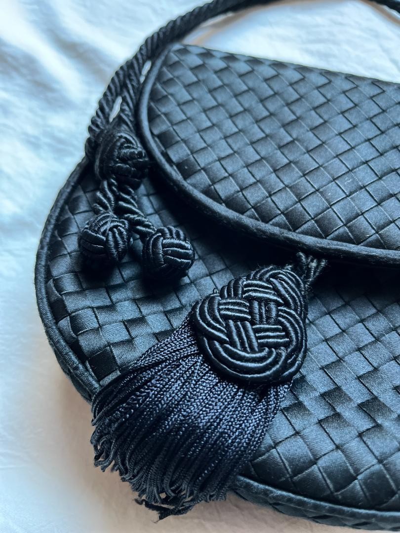 BOTTEGA VENETA Accessory Pouch Hand Pouch Intrecciato Black Authentic