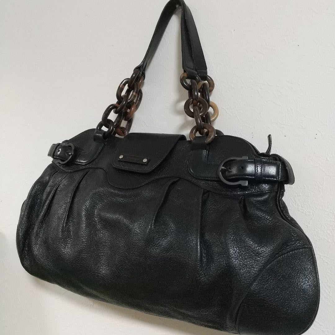 Salvatore Ferragamo Hand Bag Tote Purse Gancini Authentic