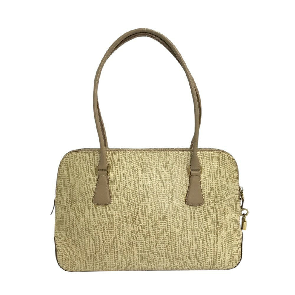 Salvatore Ferragamo Hand Bag Tote Purse Beige Authentic