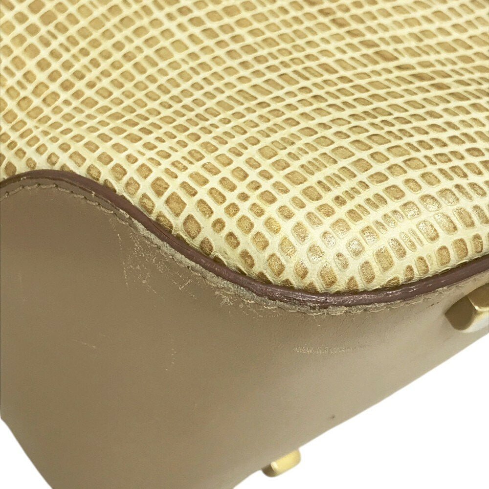 Salvatore Ferragamo Hand Bag Tote Purse Beige Authentic