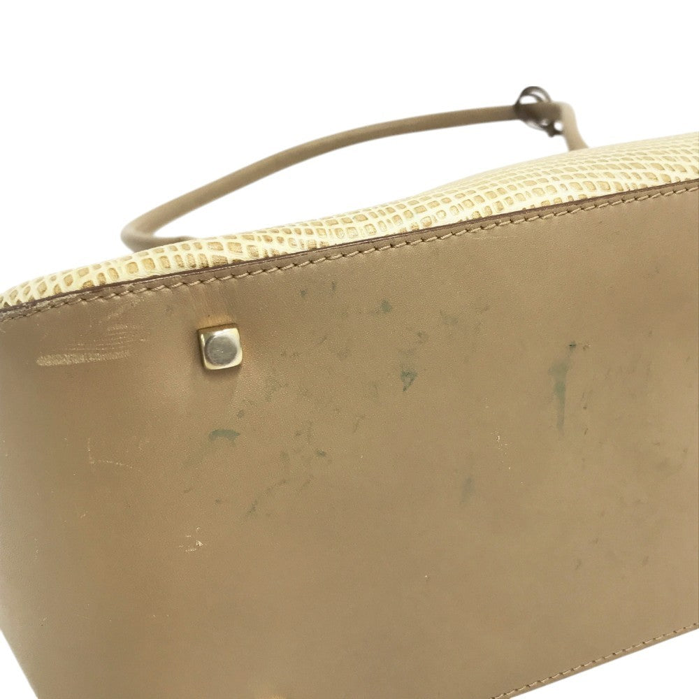 Salvatore Ferragamo Hand Bag Tote Purse Beige Authentic