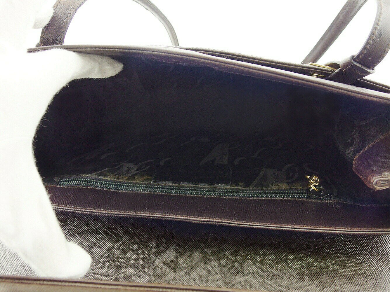 Salvatore Ferragamo Hand Bag Tote Purse Gancini Brown Authentic