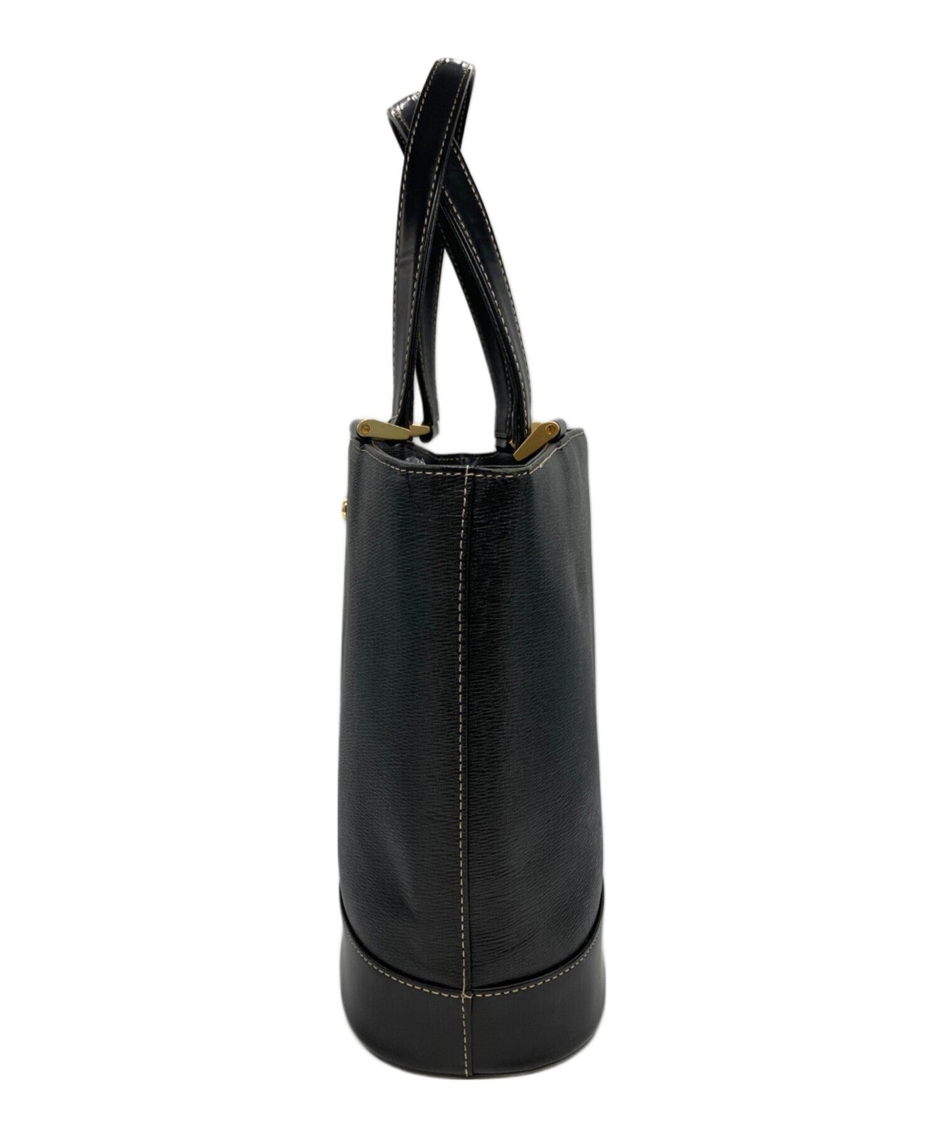BURBERRY Hand Bag Tote Purse Nova Check Authentic Black