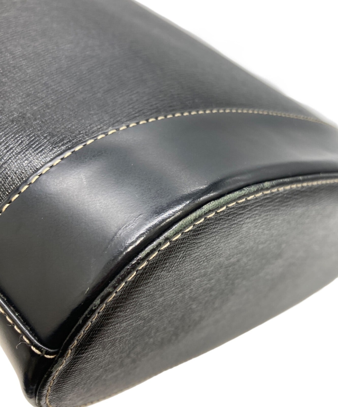 BURBERRY Hand Bag Tote Purse Nova Check Authentic Black