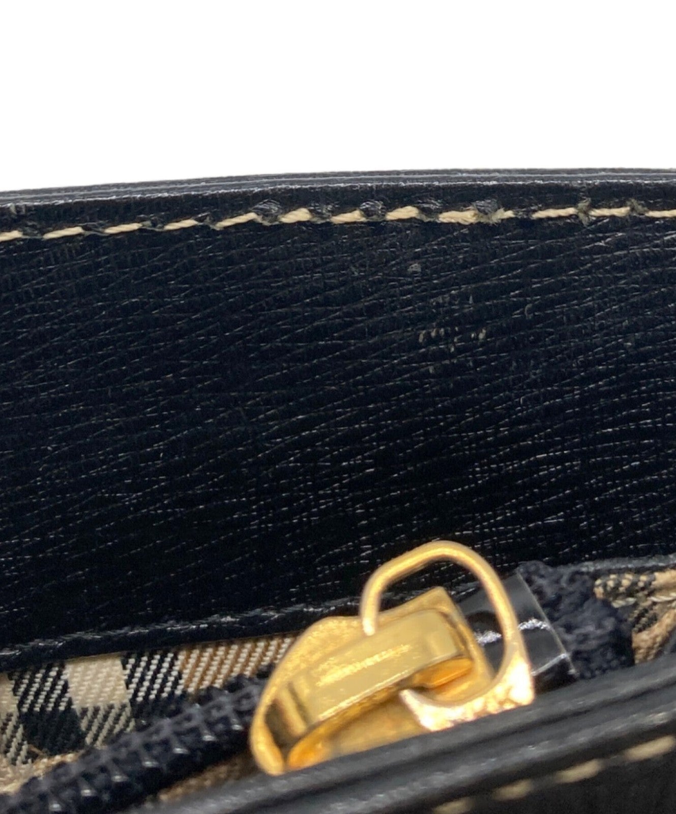 BURBERRY Hand Bag Tote Purse Nova Check Authentic Black
