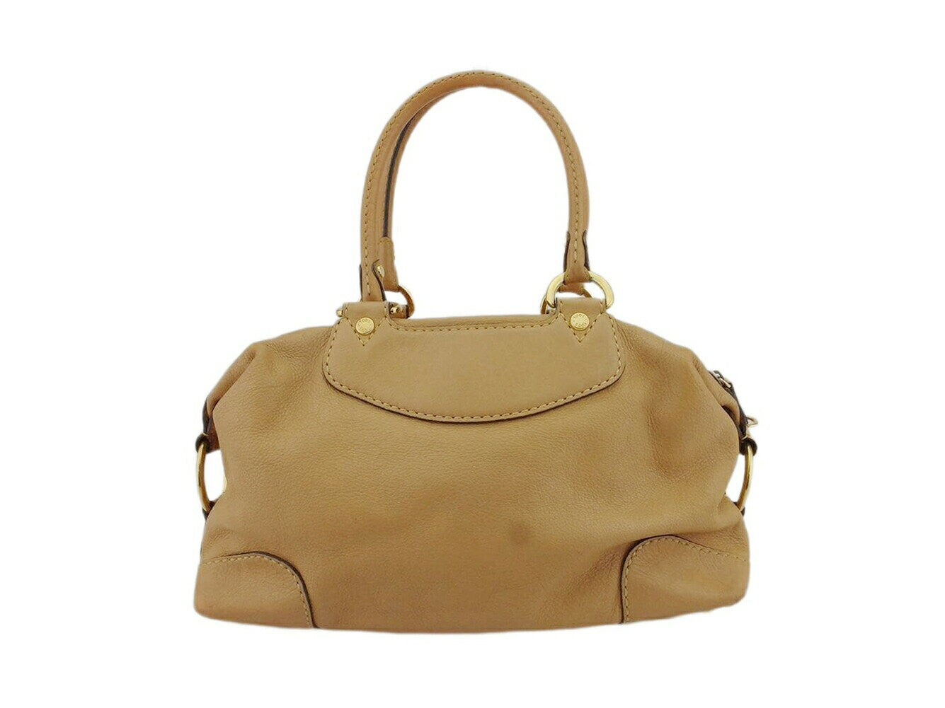 TOD'S Hand Bag Tote Purse Beige Authentic