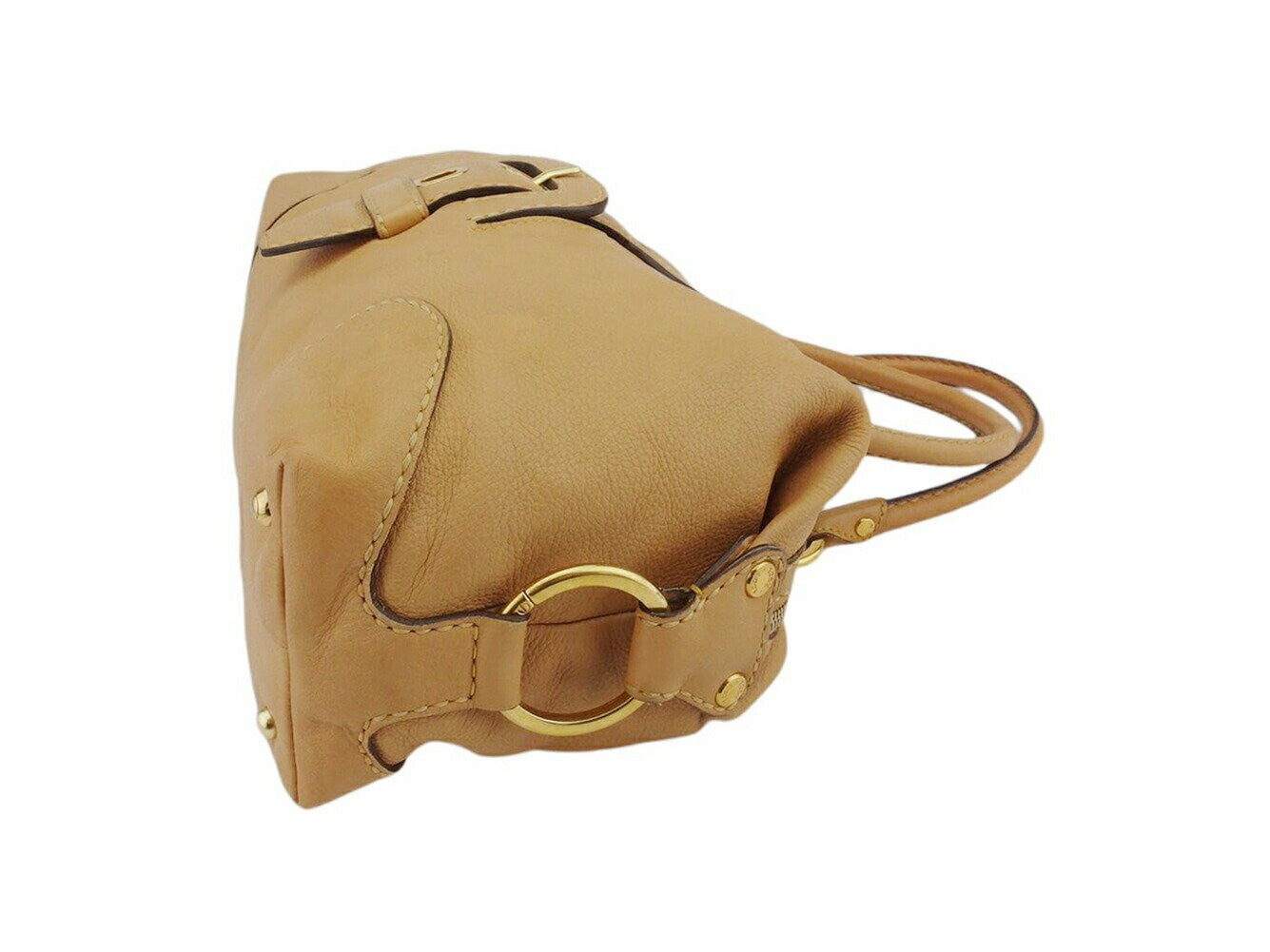 TOD'S Hand Bag Tote Purse Beige Authentic