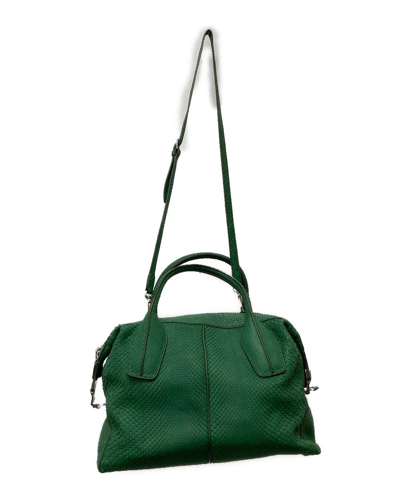 TOD'S Hand Bag Tote Purse 2way D-Styling Green Authentic