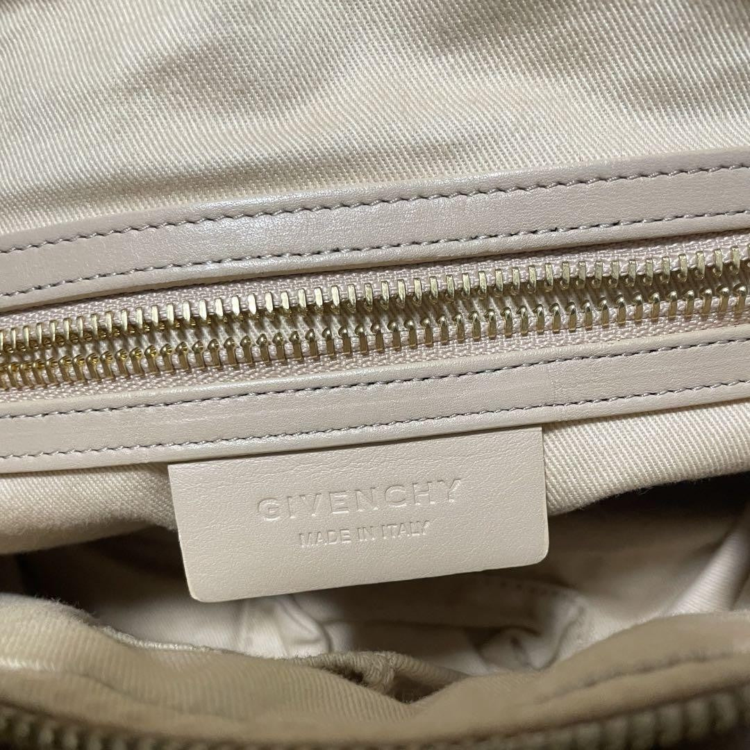 GIVENCHY Hand Bag Tote Purse Nightingale Leather Beige Authentic