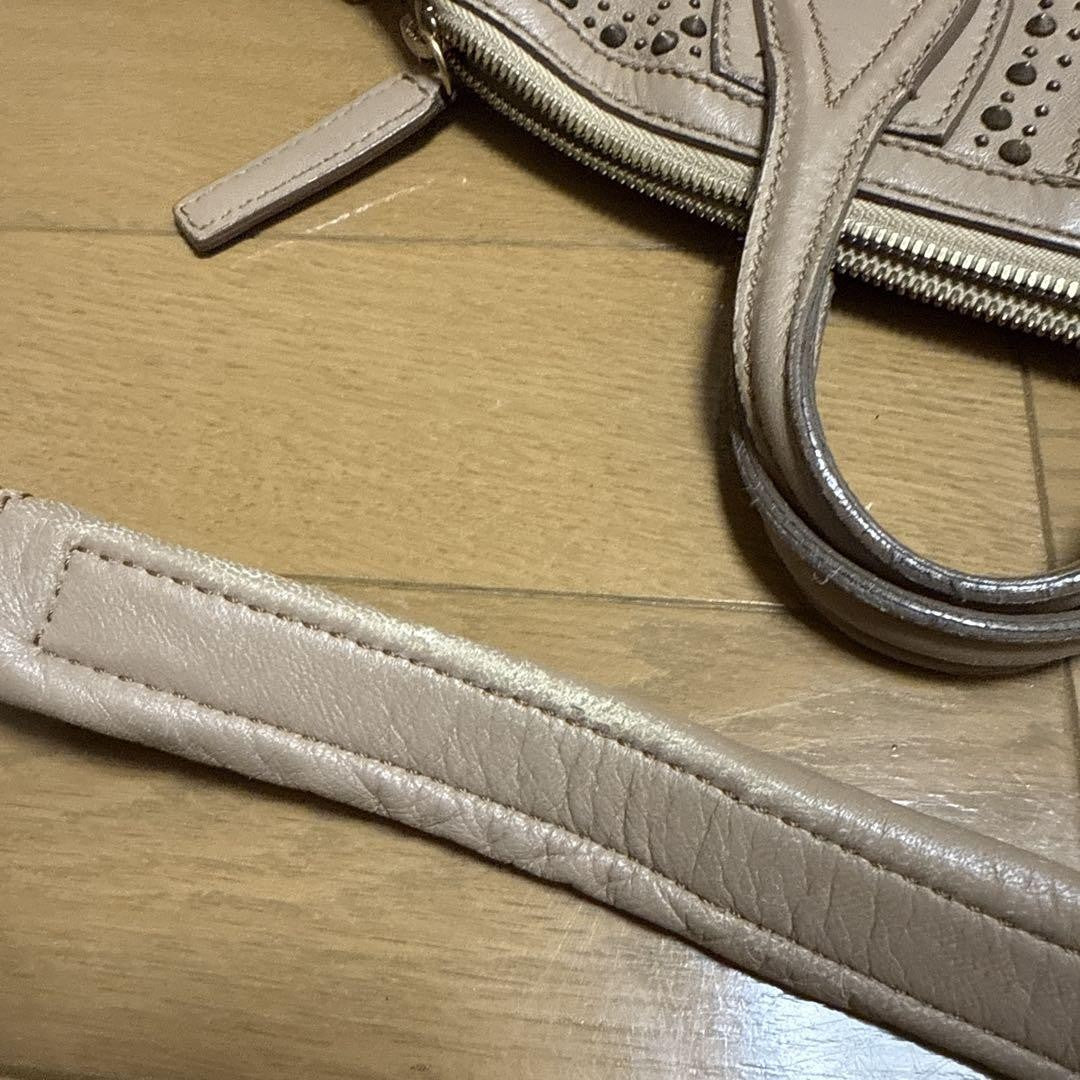 GIVENCHY Hand Bag Tote Purse Nightingale Leather Beige Authentic
