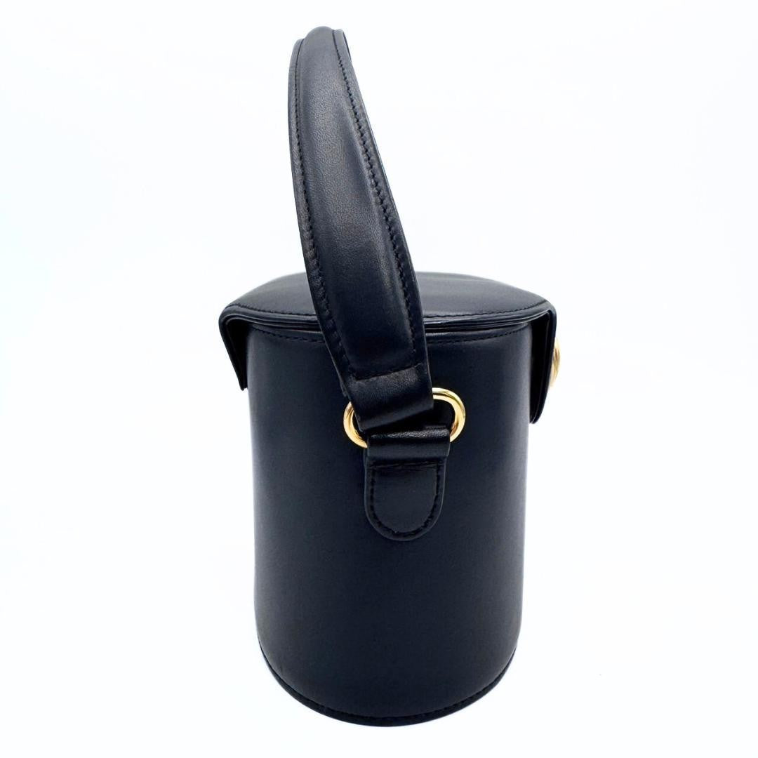 GIVENCHY Hand Bag Tote Purse Vanity Bag Leather Black Authentic