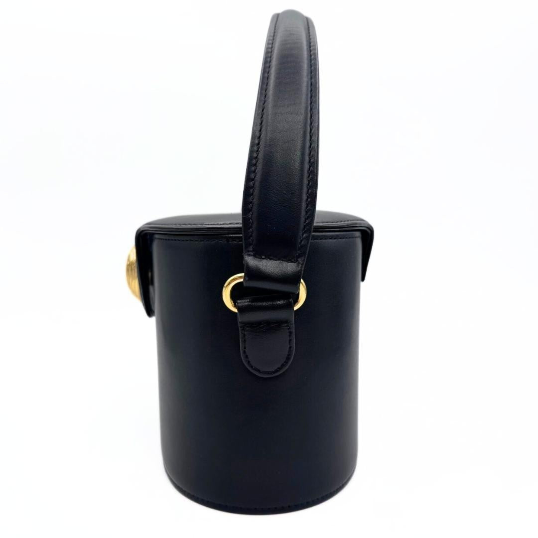 GIVENCHY Hand Bag Tote Purse Vanity Bag Leather Black Authentic