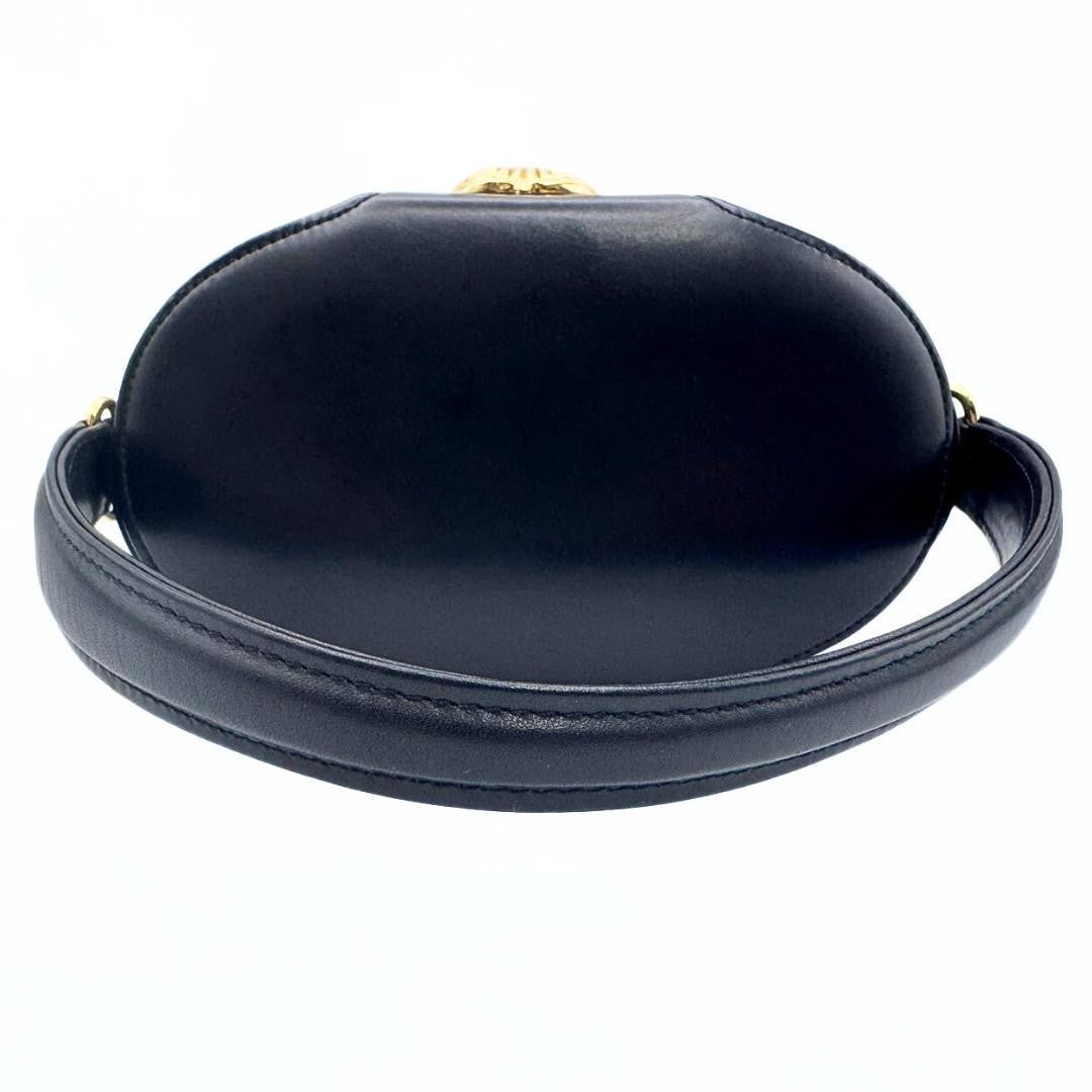GIVENCHY Hand Bag Tote Purse Vanity Bag Leather Black Authentic
