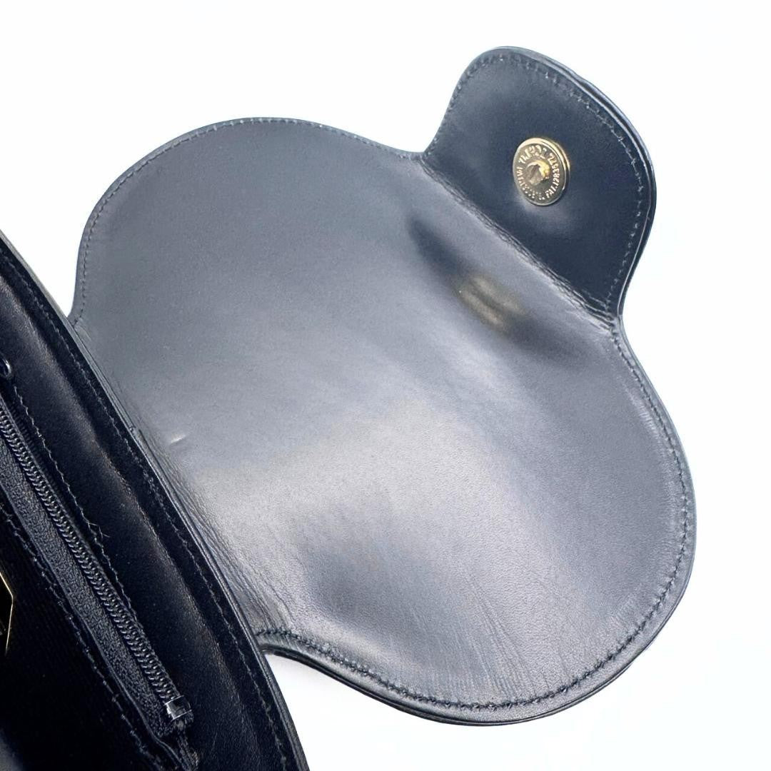 GIVENCHY Hand Bag Tote Purse Vanity Bag Leather Black Authentic