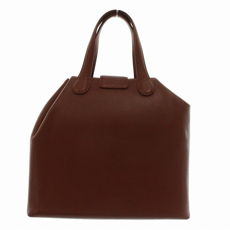 GIVENCHY Hand Bag Tote Purse Leather Brown Authentic
