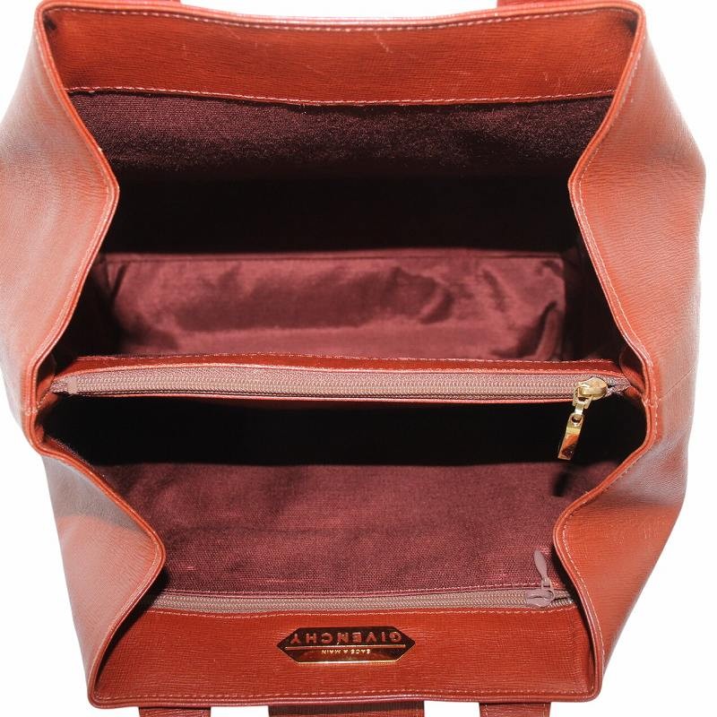GIVENCHY Hand Bag Tote Purse Leather Brown Authentic