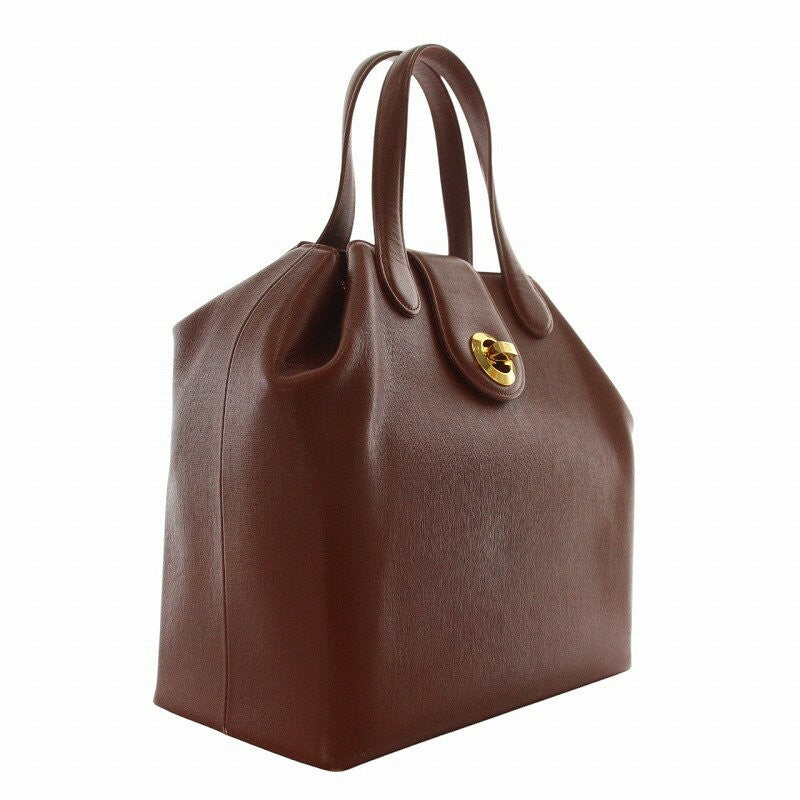 GIVENCHY Hand Bag Tote Purse Leather Brown Authentic