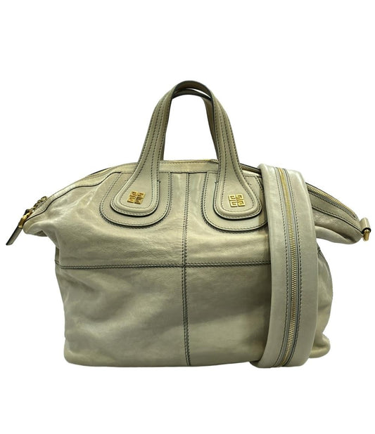 GIVENCHY Hand Shoulder Bag Tote Purse 2way Beige Authentic