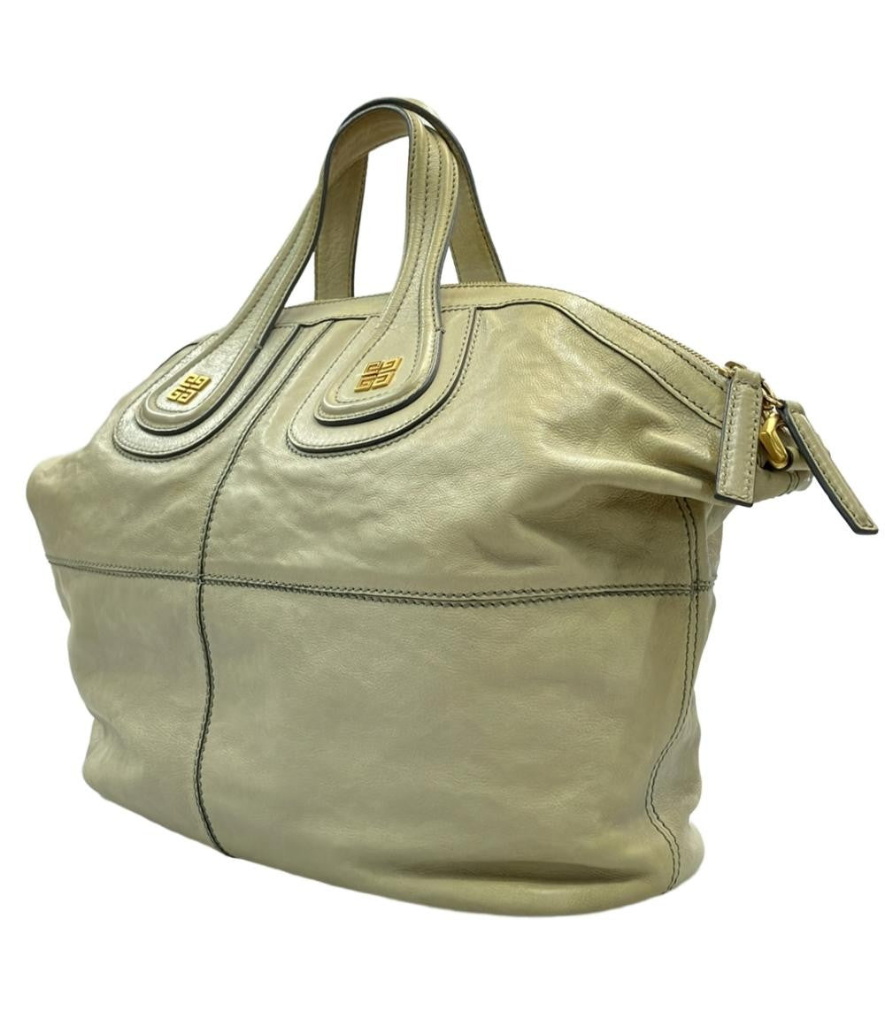 GIVENCHY Hand Shoulder Bag Tote Purse 2way Beige Authentic