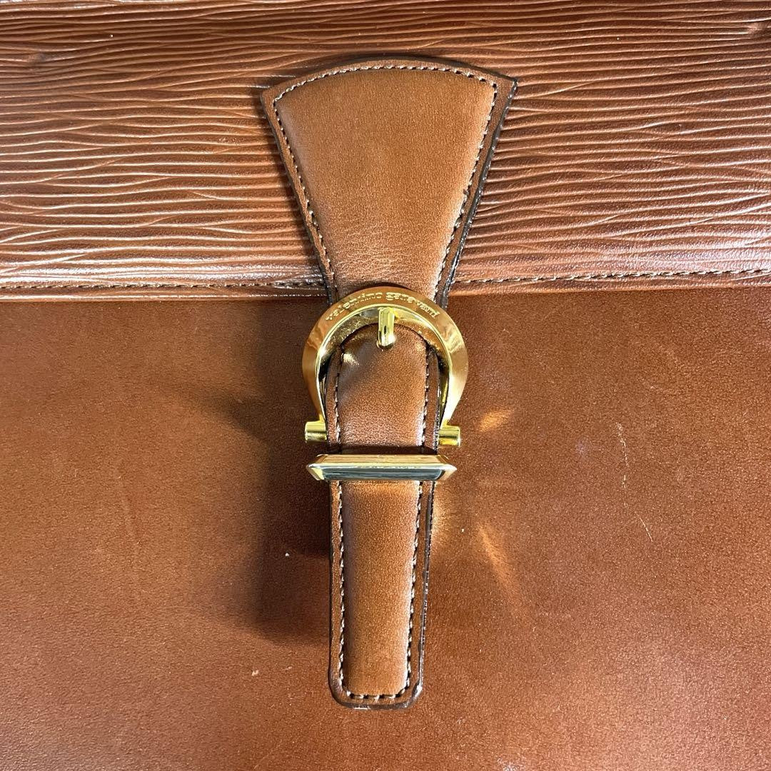 Valentino Garavani Shoulder Bag Purse 2way Leather Brown Authentic
