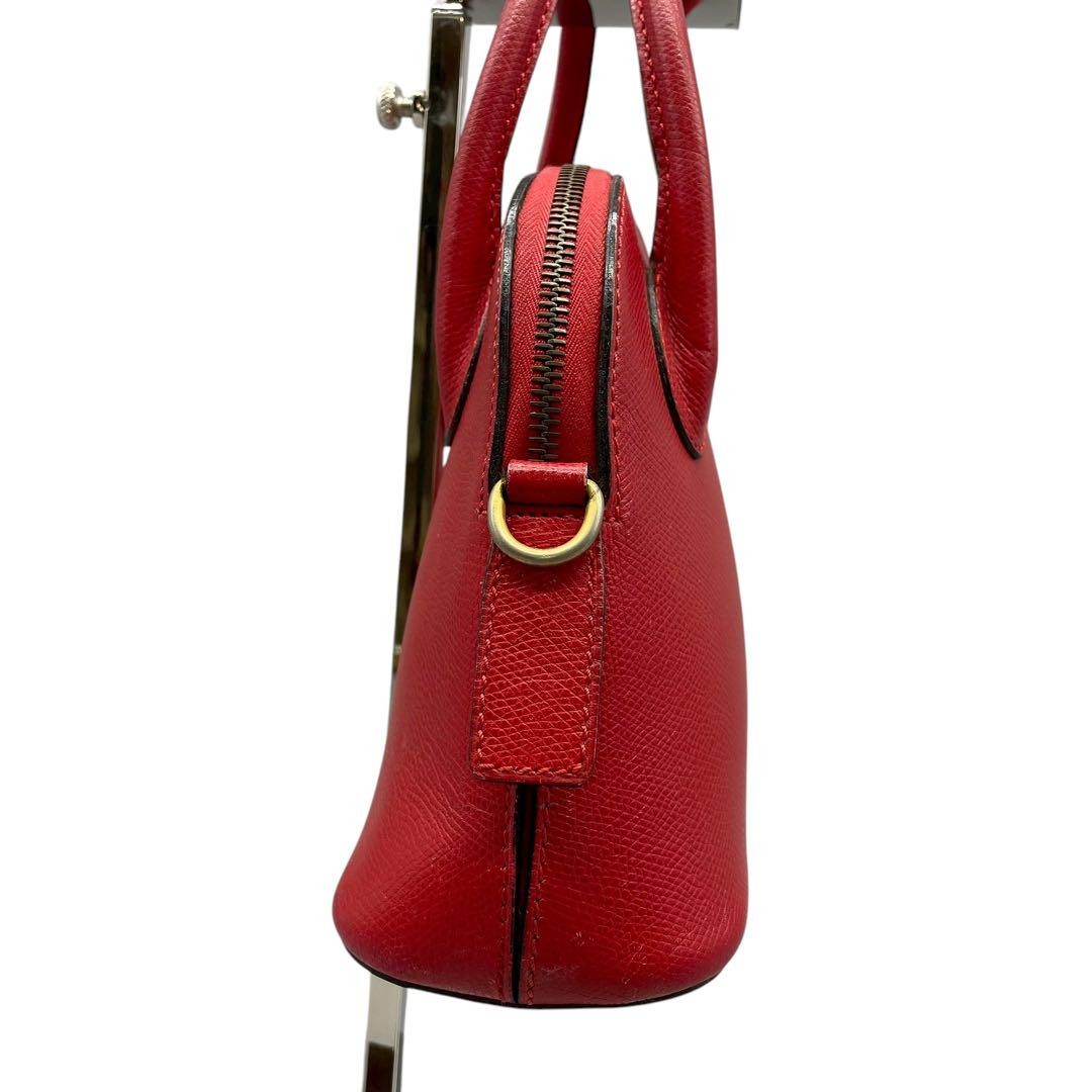 CELINE shoulder bag Purse Red Gold Leather convertible Women's Used Authentic