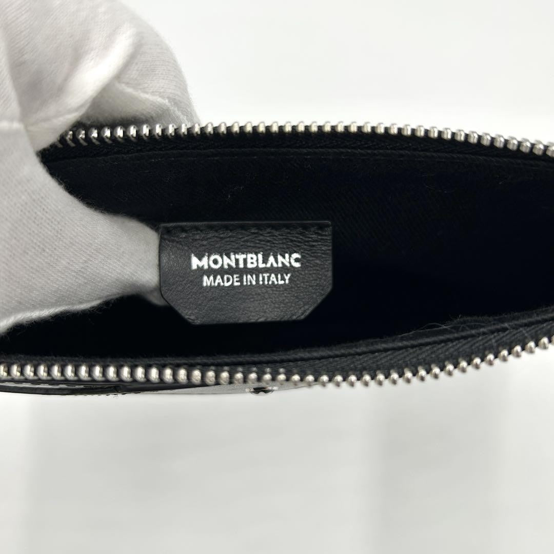 Montblanc Clutch Bag Second Bag Leather Navy Black Authentic