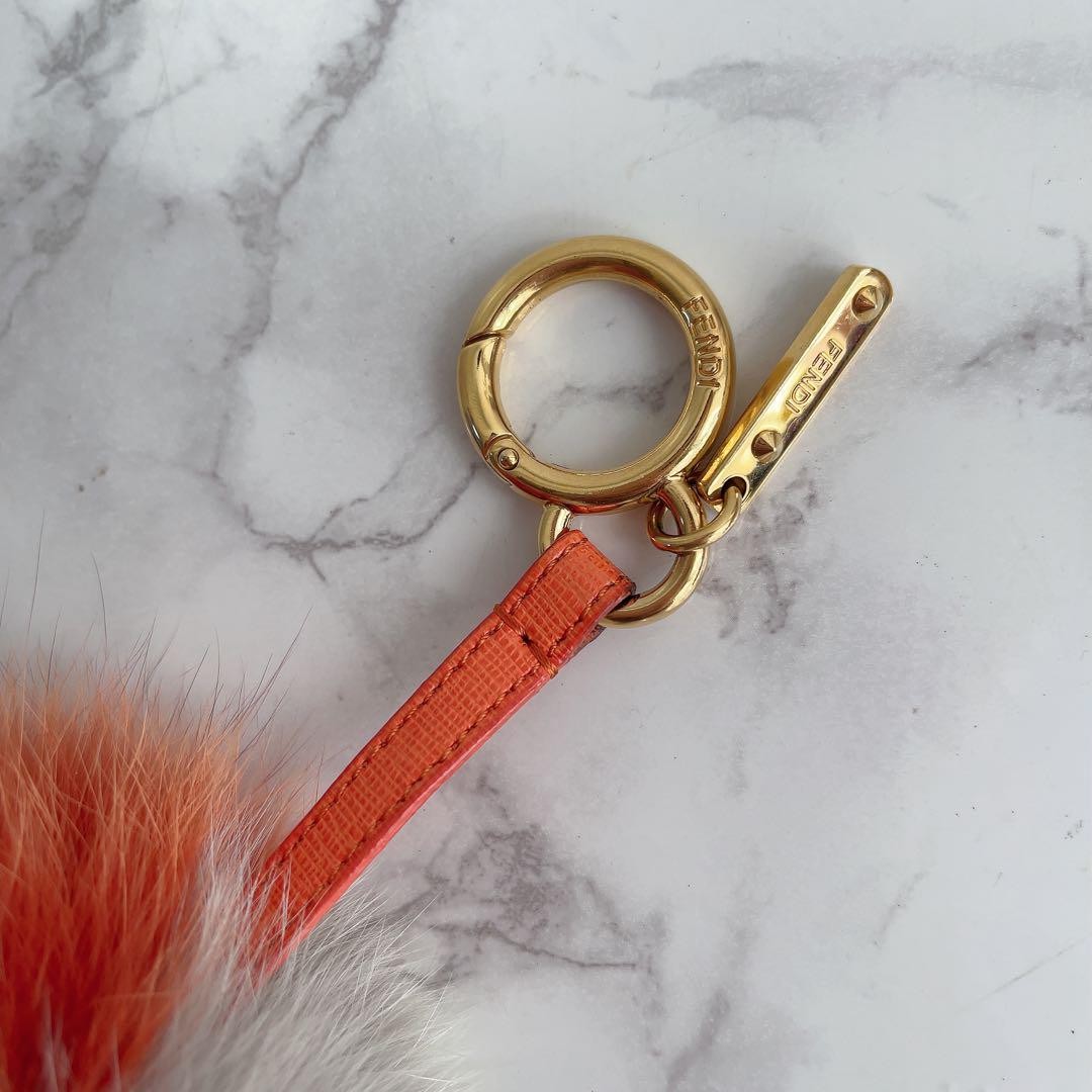FENDI Bag Charm Key Holder Strap Multicolor Authentic