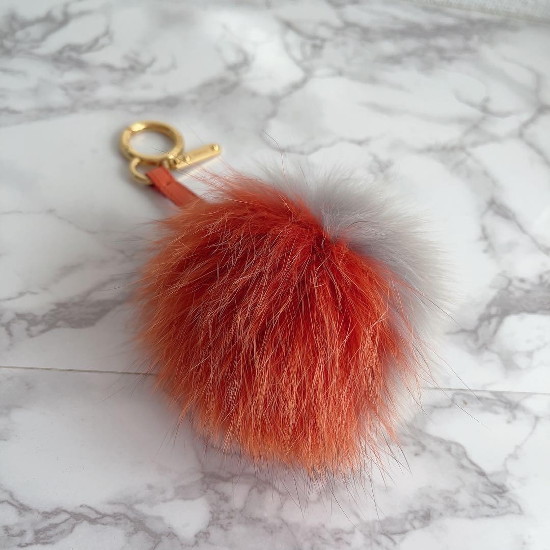 FENDI Bag Charm Key Holder Strap Multicolor Authentic