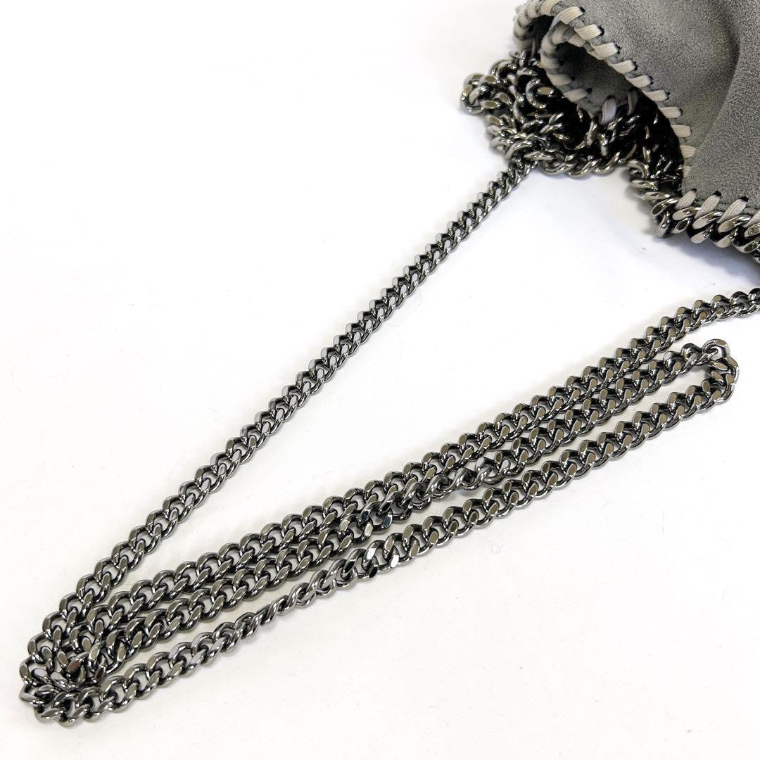 Stella McCartney Shoulder Bag Purse 2way Falabella Gray Authentic