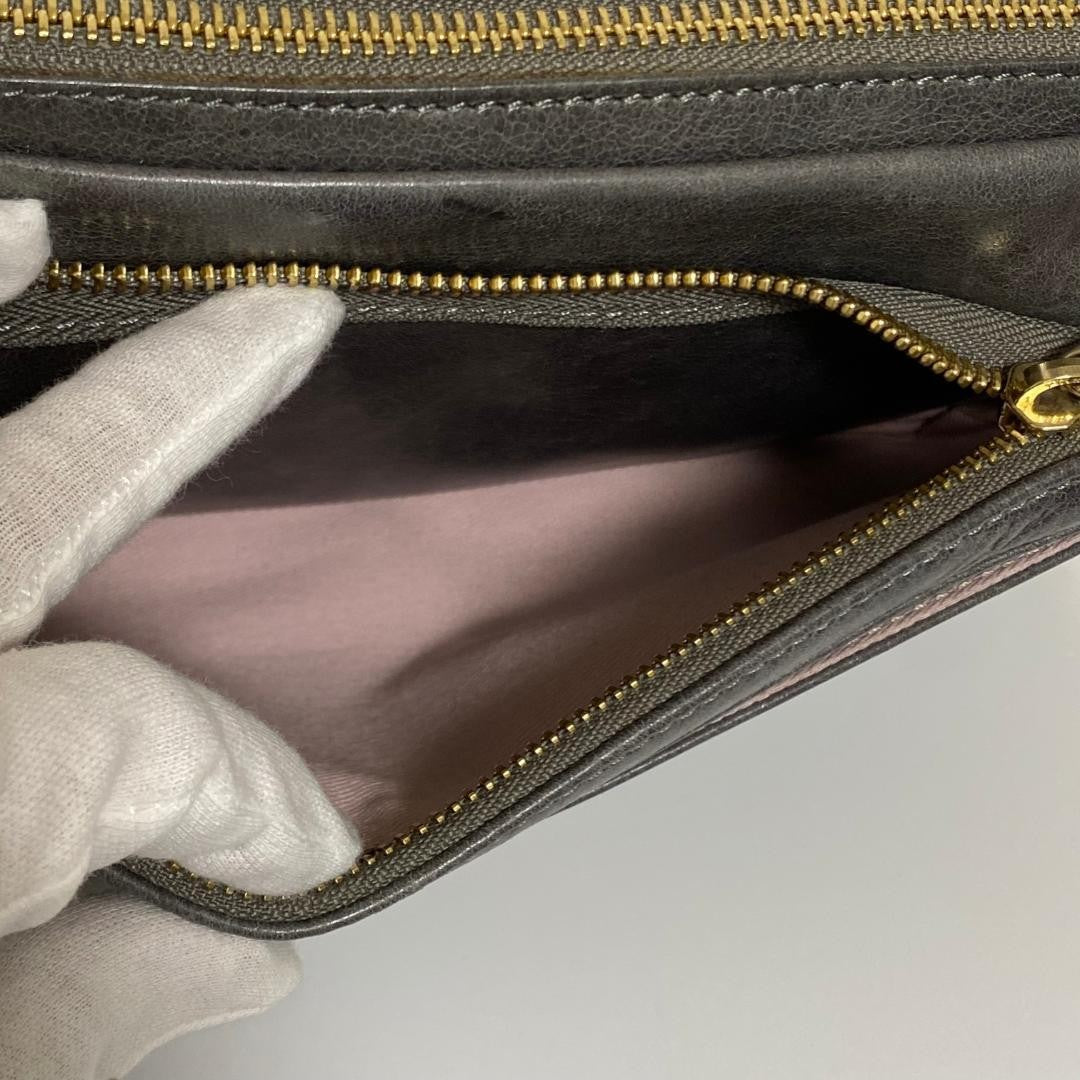 RED VALENTINO Shoulder Bag Purse Leather Gray Authentic