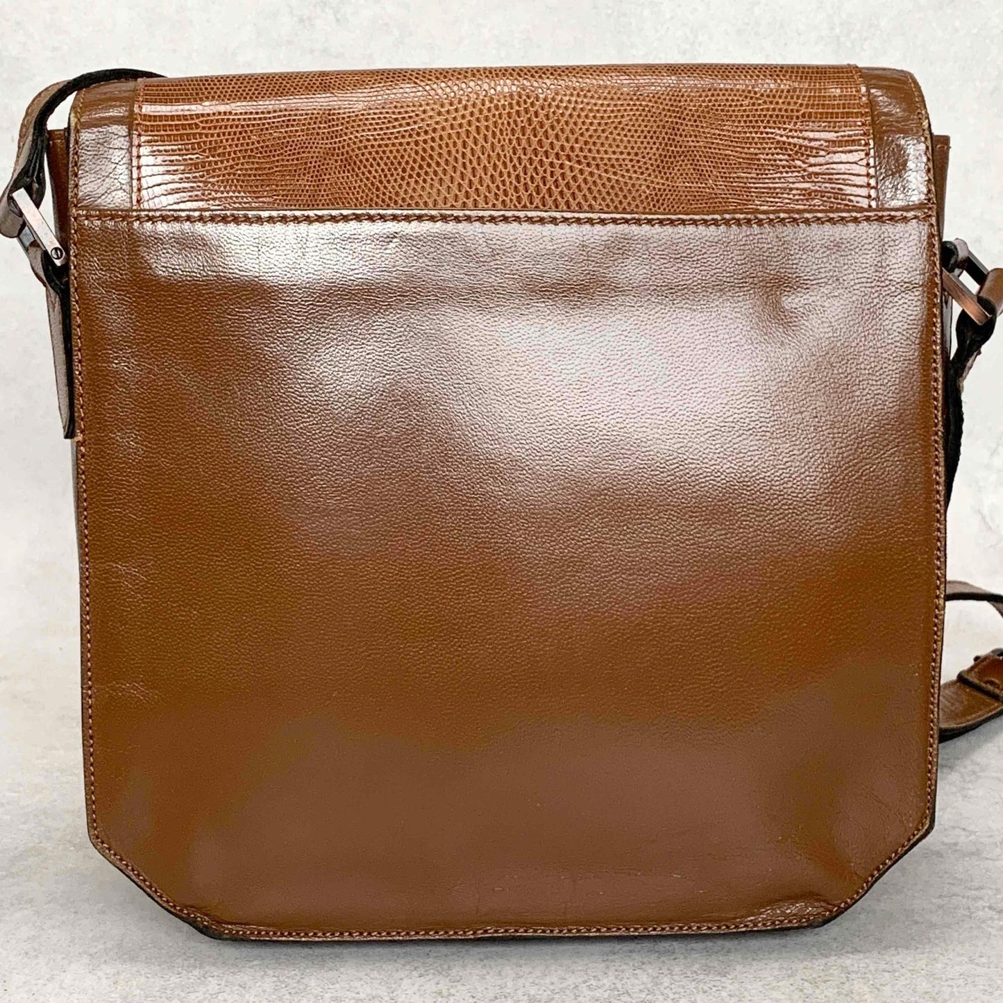 Saint Laurent Bag Shoulder YSL Cassandra Logo Brown Authentic Leather