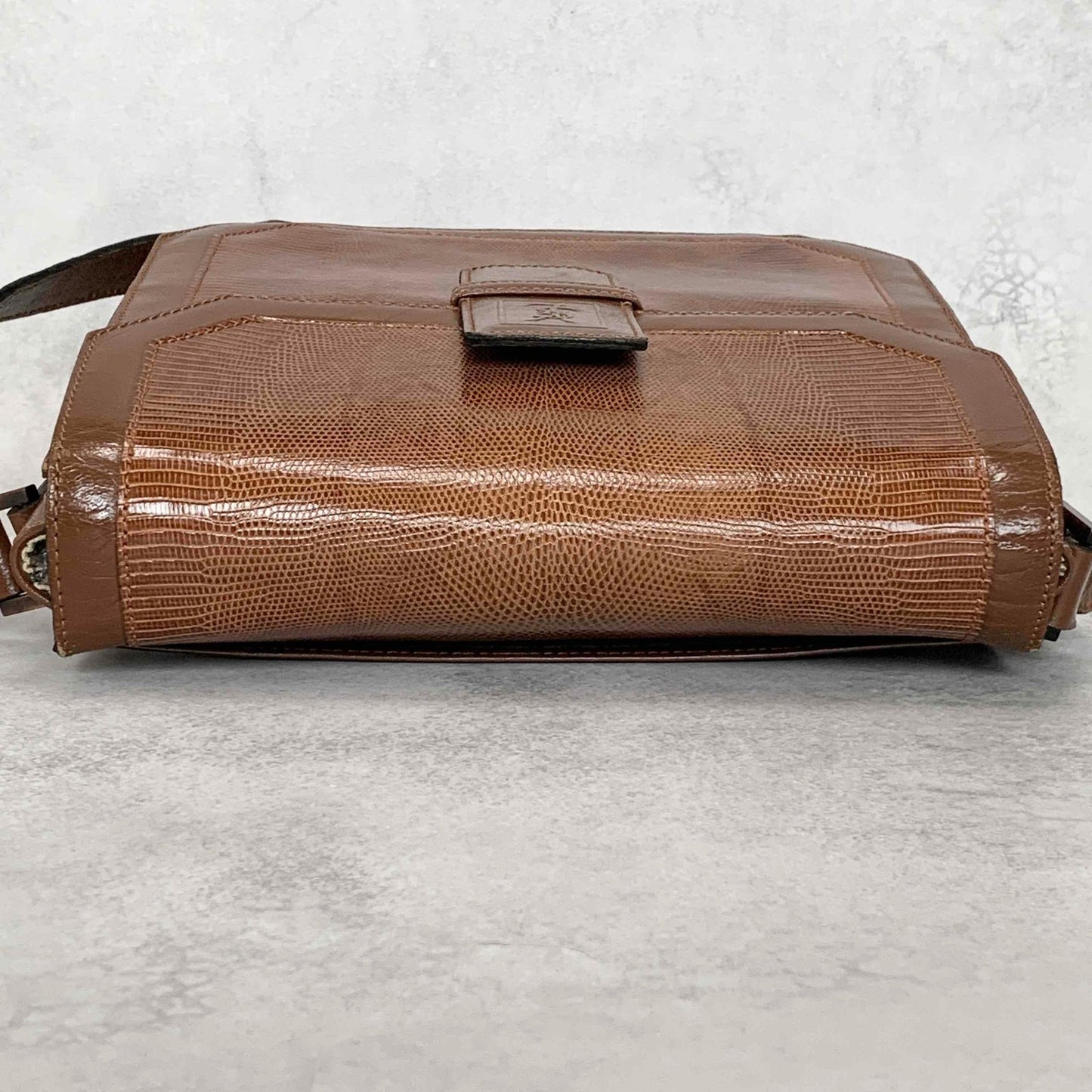 Saint Laurent Bag Shoulder YSL Cassandra Logo Brown Authentic Leather