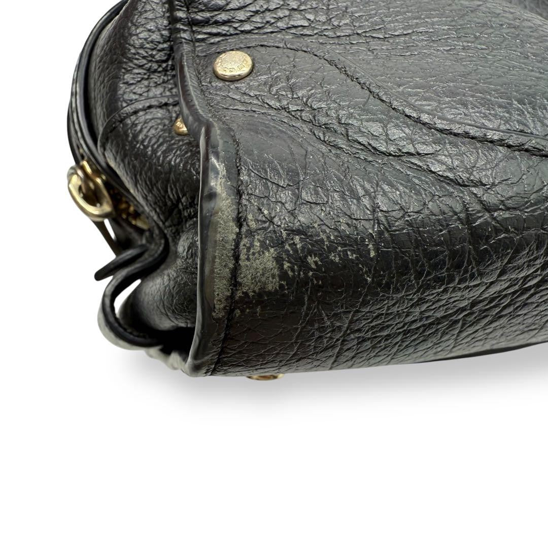 COACH Hand Shoulder Bag Tote Purse 2way 37779 Leather Black Authentic