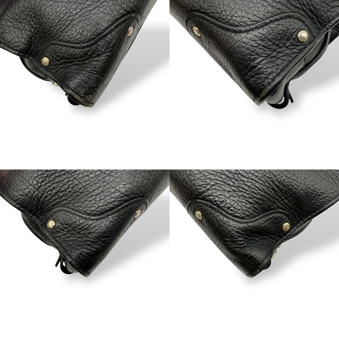 COACH Hand Shoulder Bag Tote Purse 2way 37779 Leather Black Authentic