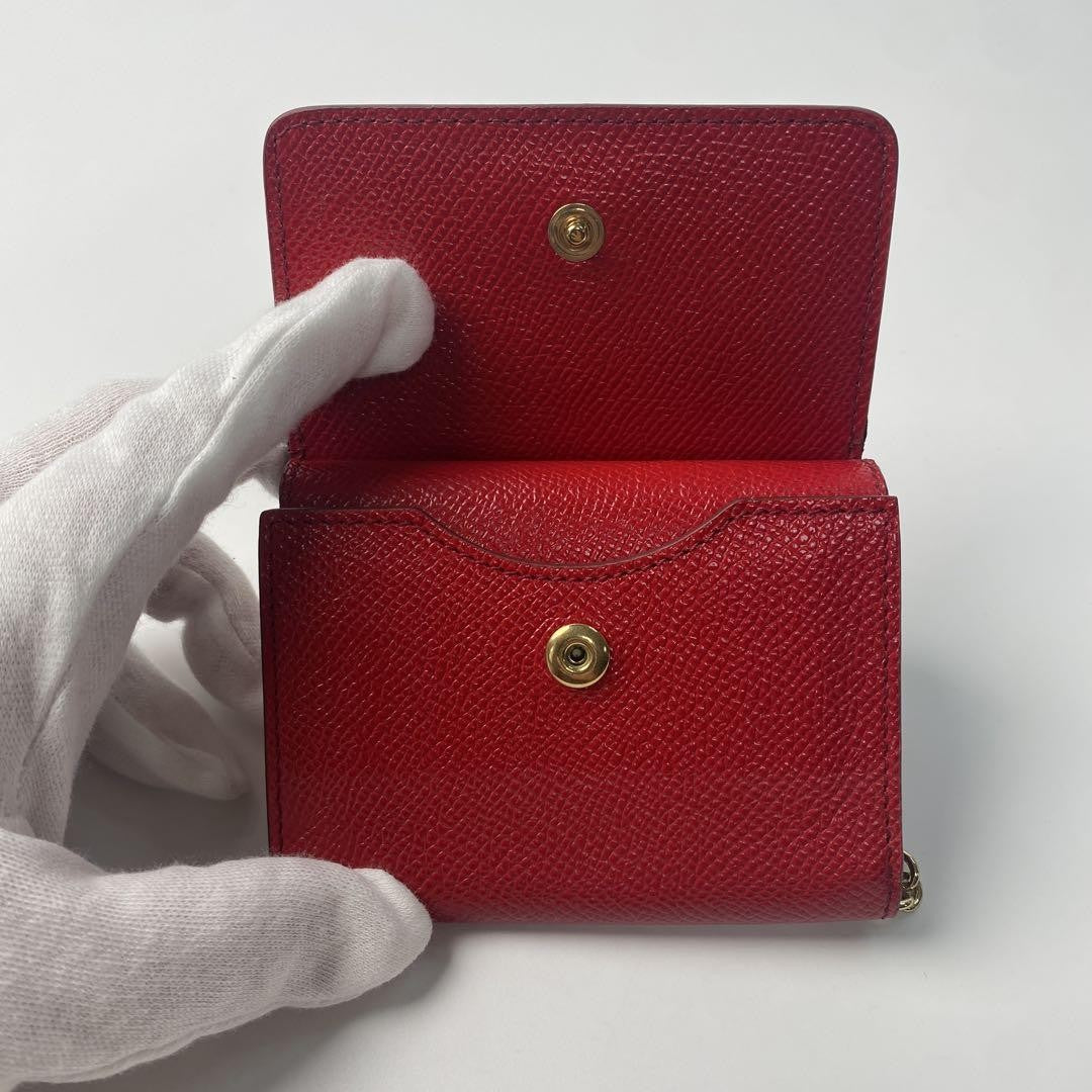 Dolce & Gabbana Mini Shoulder Bag Purse Leather Red Authentic