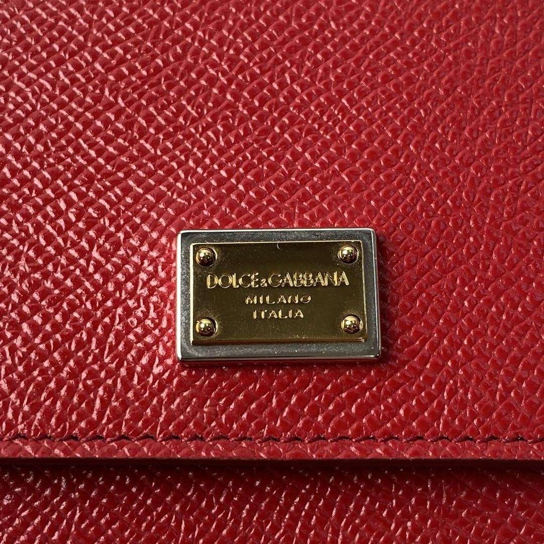 Dolce & Gabbana Mini Shoulder Bag Purse Leather Red Authentic