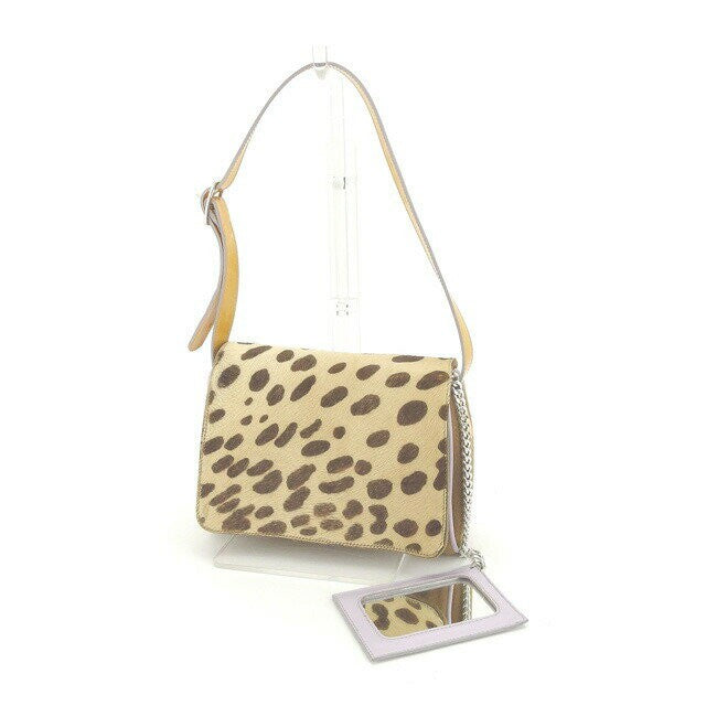Dolce & Gabbana Shoulder Bag Purse Beige Brown Authentic