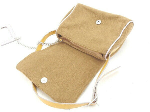 Dolce & Gabbana Shoulder Bag Purse Beige Brown Authentic